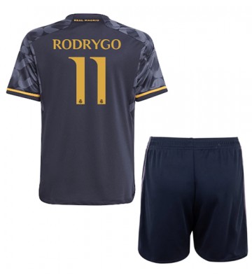 Maillot de foot Real Madrid Rodrygo Goes #11 Extérieur enfant 2023-24 Manches Courte (+ pantalon court)